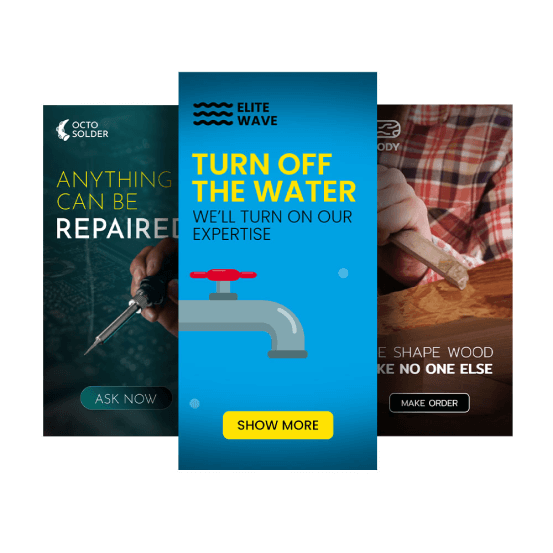Advertising templates for the construction industry