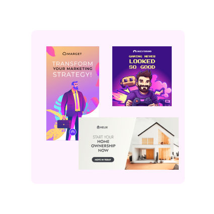 All necessary sizes and formats of adverts
