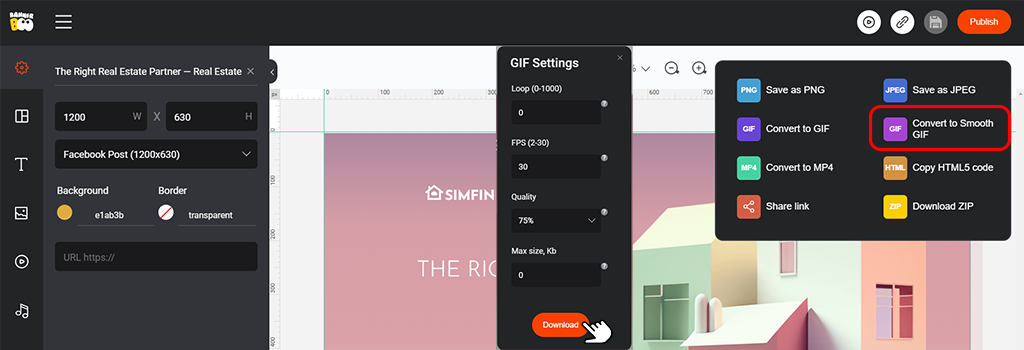 smooth gif screen